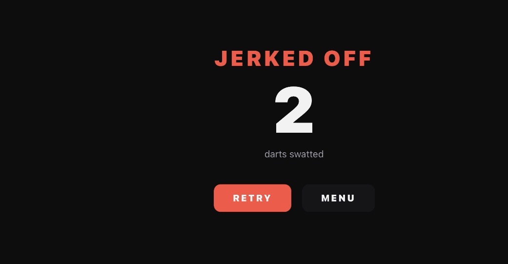Jerk4Kirk Game Over screen with score and revive option